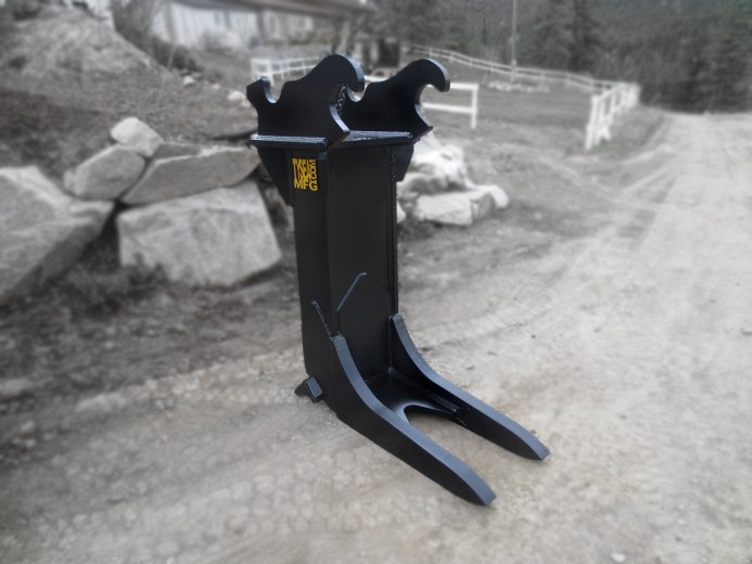 Excavator tree stumper, for foresty and logging. Manufactured by Tysea Mfg.