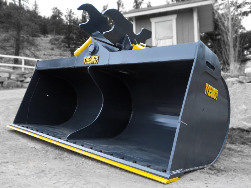 10 foot wide 250 series excavator wrist bucket with bolt on cutting edge