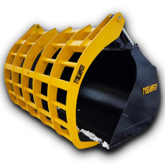 wheel loader corral bucket for agricultural and feedlot applications