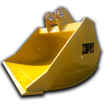 Excavator cleanup bucket attachment, for light duty applications