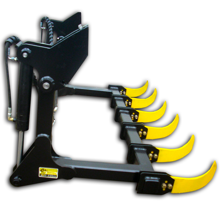 Wheel loader bucket grapple for increased and more stable loads