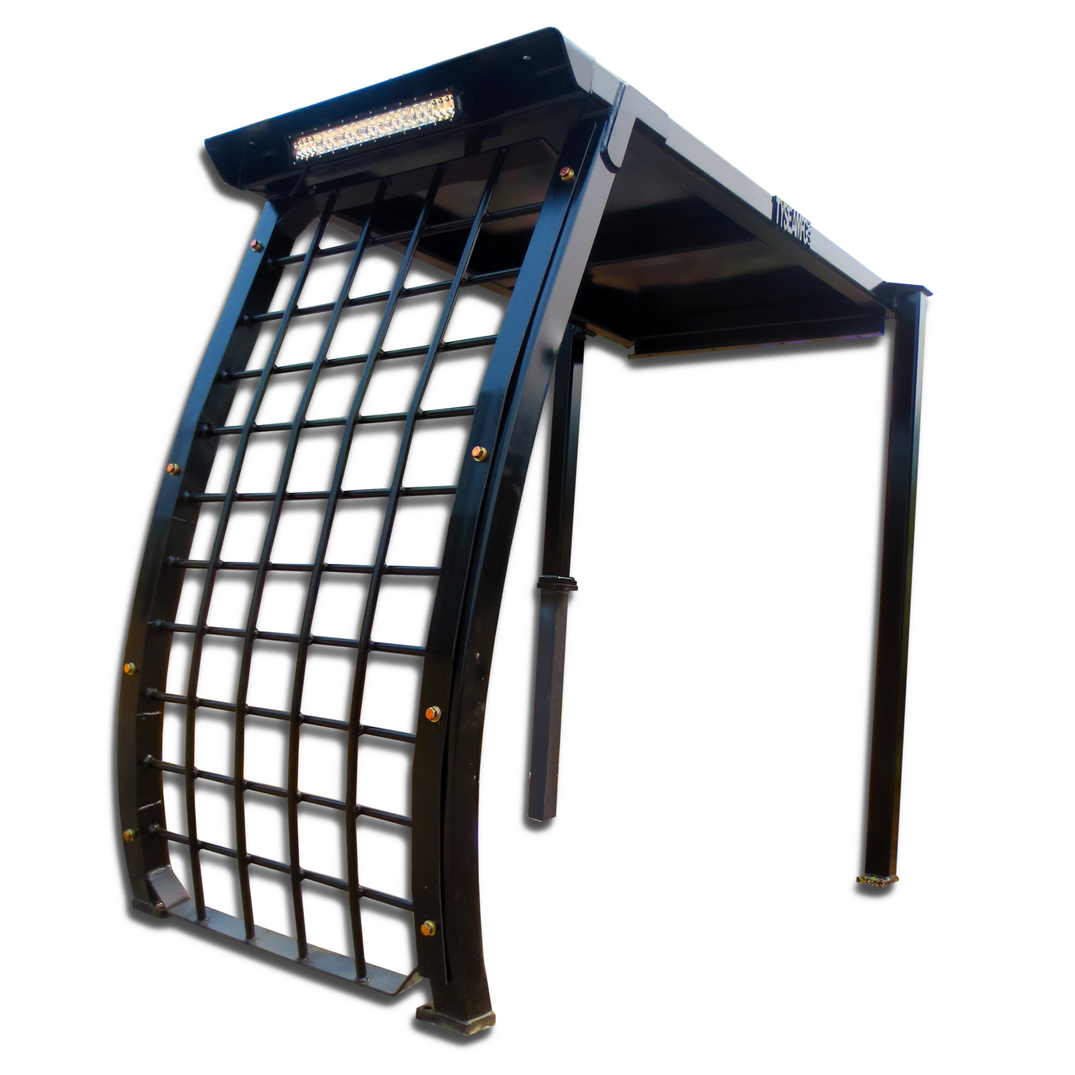 Excavator fops cab guarding