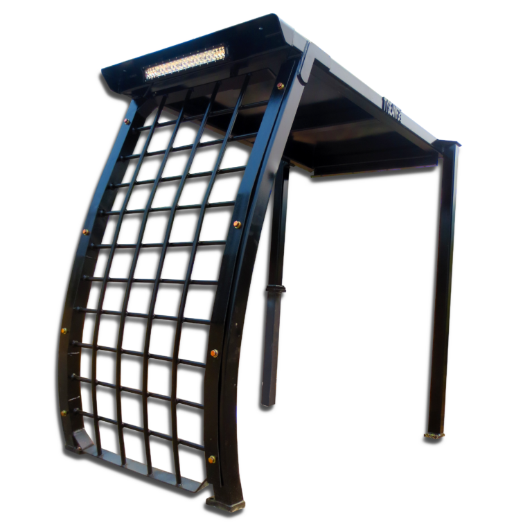 Excavator fops cab guarding