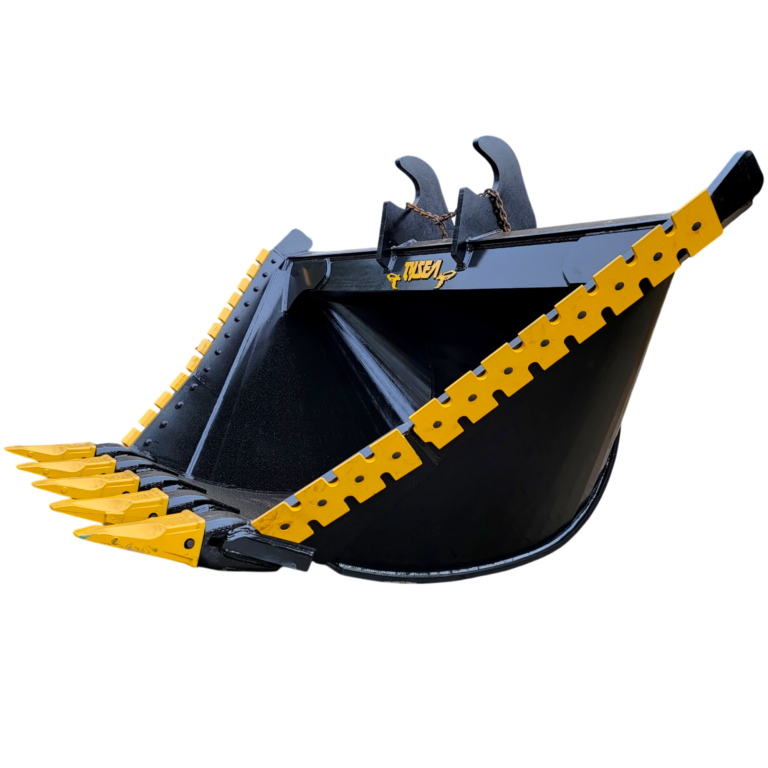 Excavator v-bucket for ditching