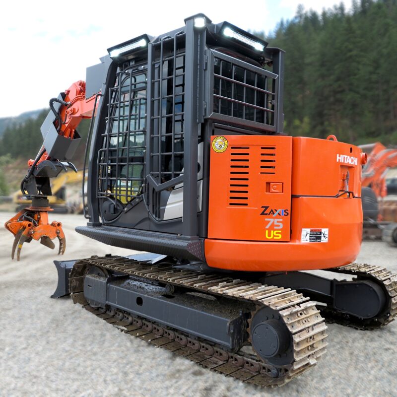 1-80-EXCAVATOR-FOPS-GUARDING-HITACHI-ZX75 (13) Hitachi Zaxis 75 with cab guarding and FOPS installed