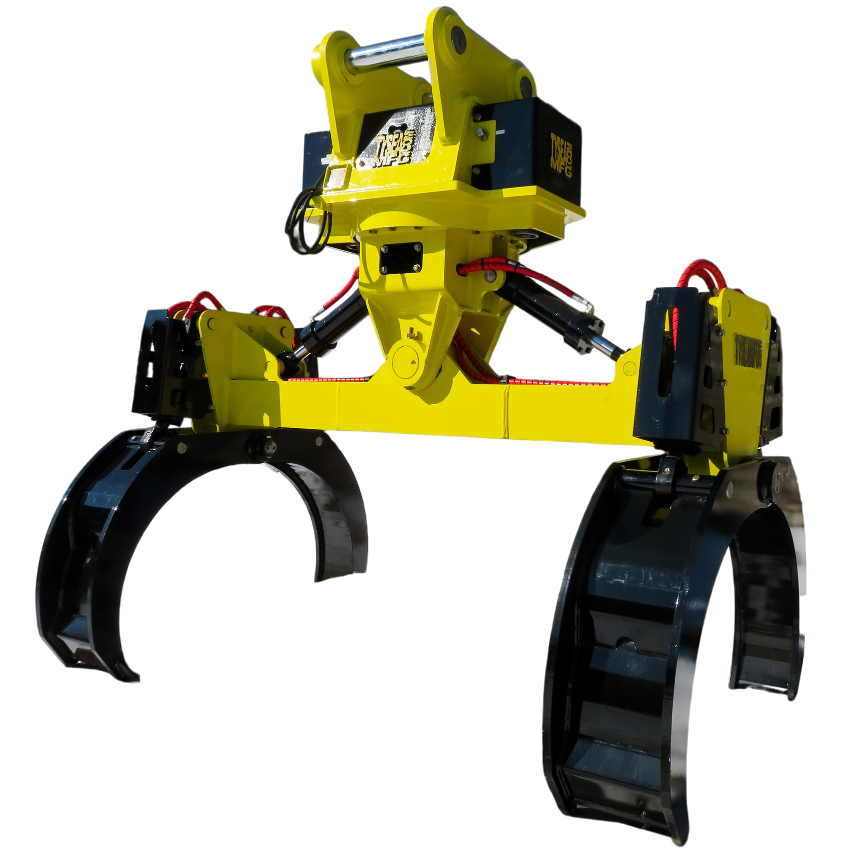 Excavator pipe grab attachment for pipe laying 