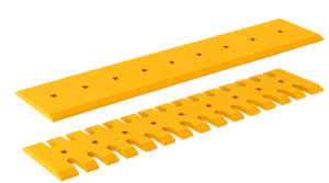Image with a smooth and a serrated cutting edge for heavy equipment attachments