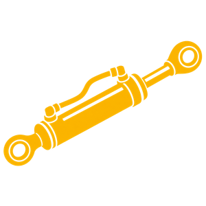 Icon with hydraulic excavator thumb cylinder