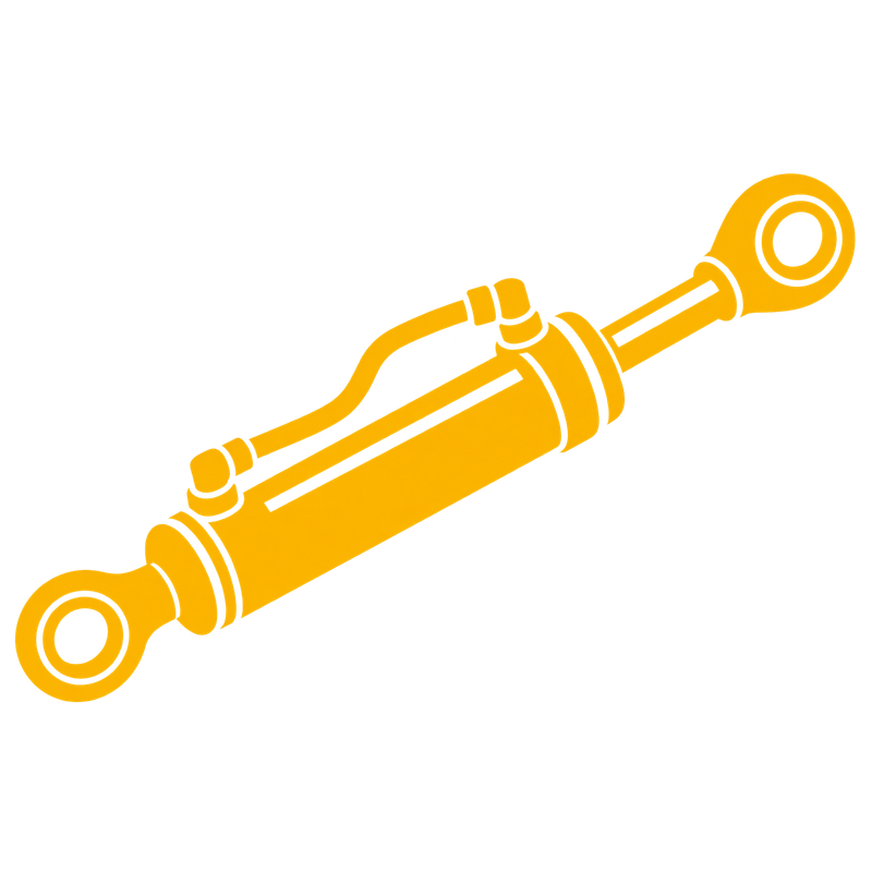 Icon with hydraulic excavator thumb cylinder
