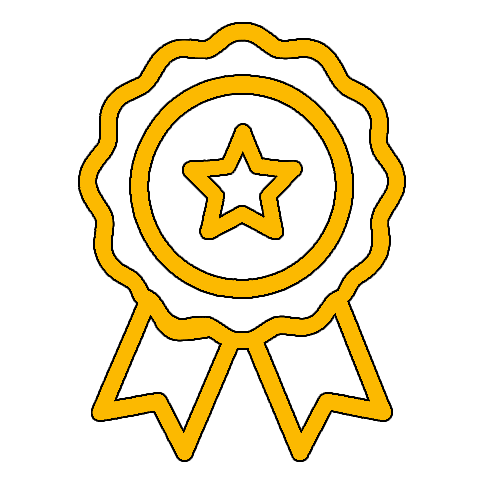 Icon symbolizing years of experience and quality