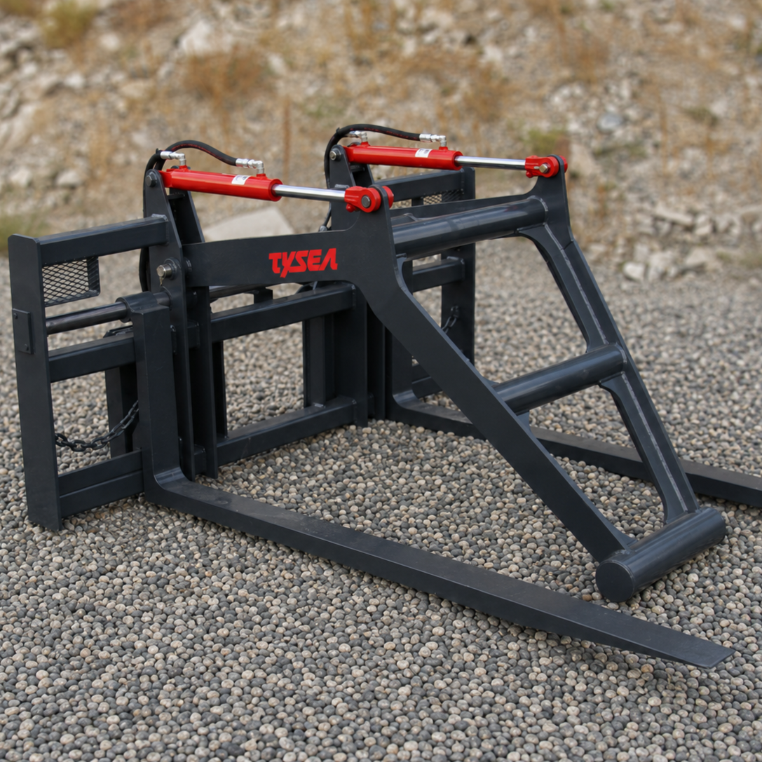 Skid steer mat grapple on rocky ground