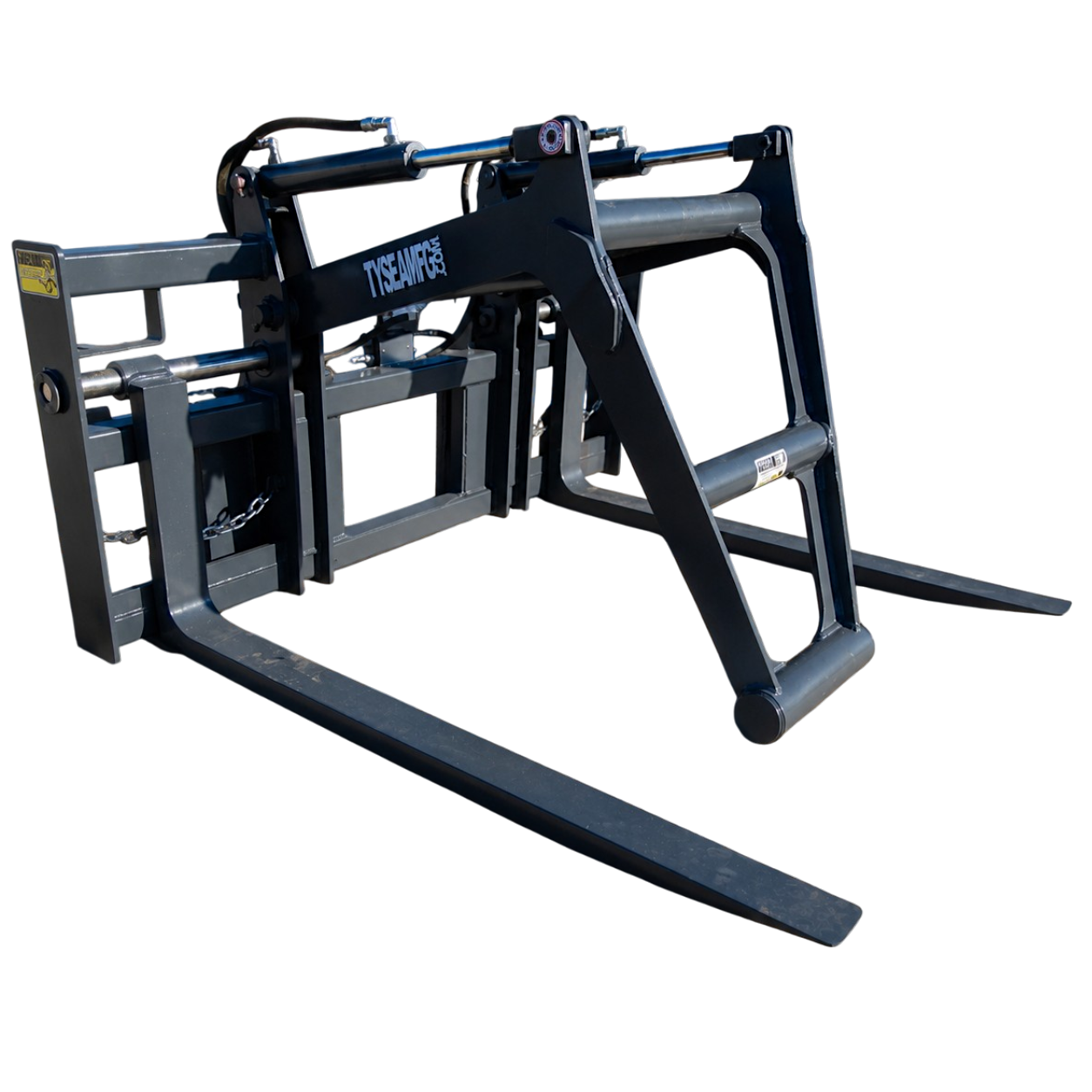 Skid steer matting grapple for laying mats in pipeline industries