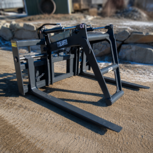 Skid steer mat grapple attachment ready for install